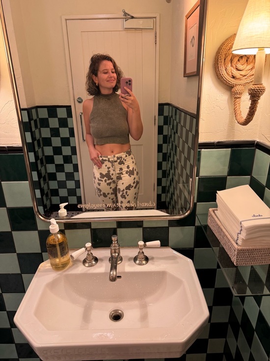 Zara Pants - ZARA Animal Print Beige Brown Cotton Twill Straight Pants Flat Front Pockets